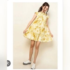 THML Yellow Tie-Dye Dress